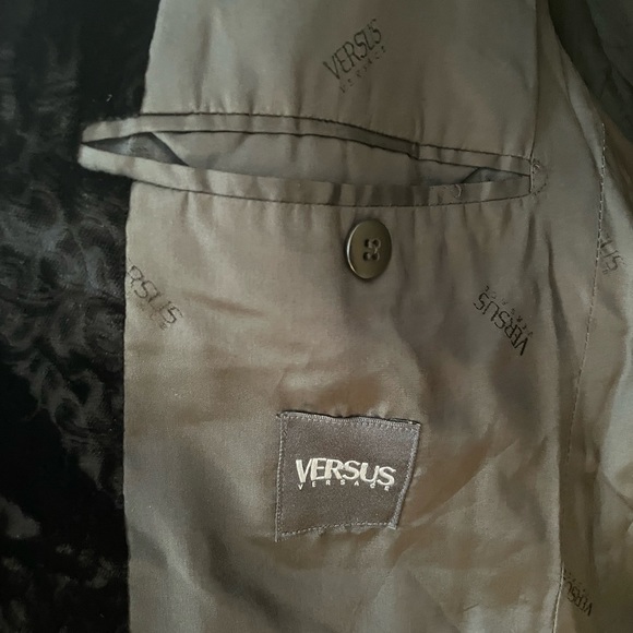 Vintage Versace Versus crushed velvet pattern men jacket suit - Picture 8 of 8